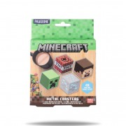 Paladone Minecraft Set of 4 Metal Coasters