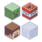 Paladone Minecraft Set of 4 Metal Coasters