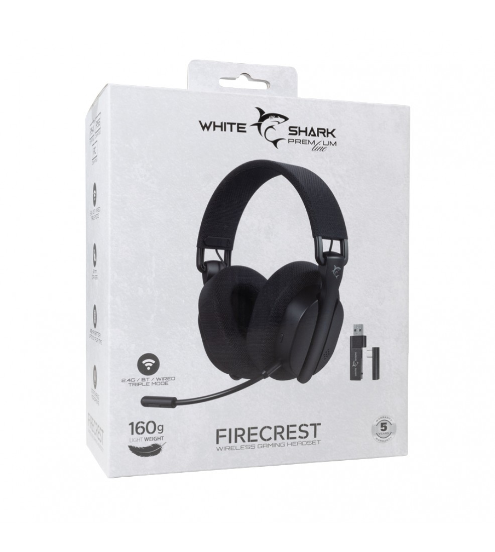 White Shark WGH-2444 Firecrest Wireless headset, crni