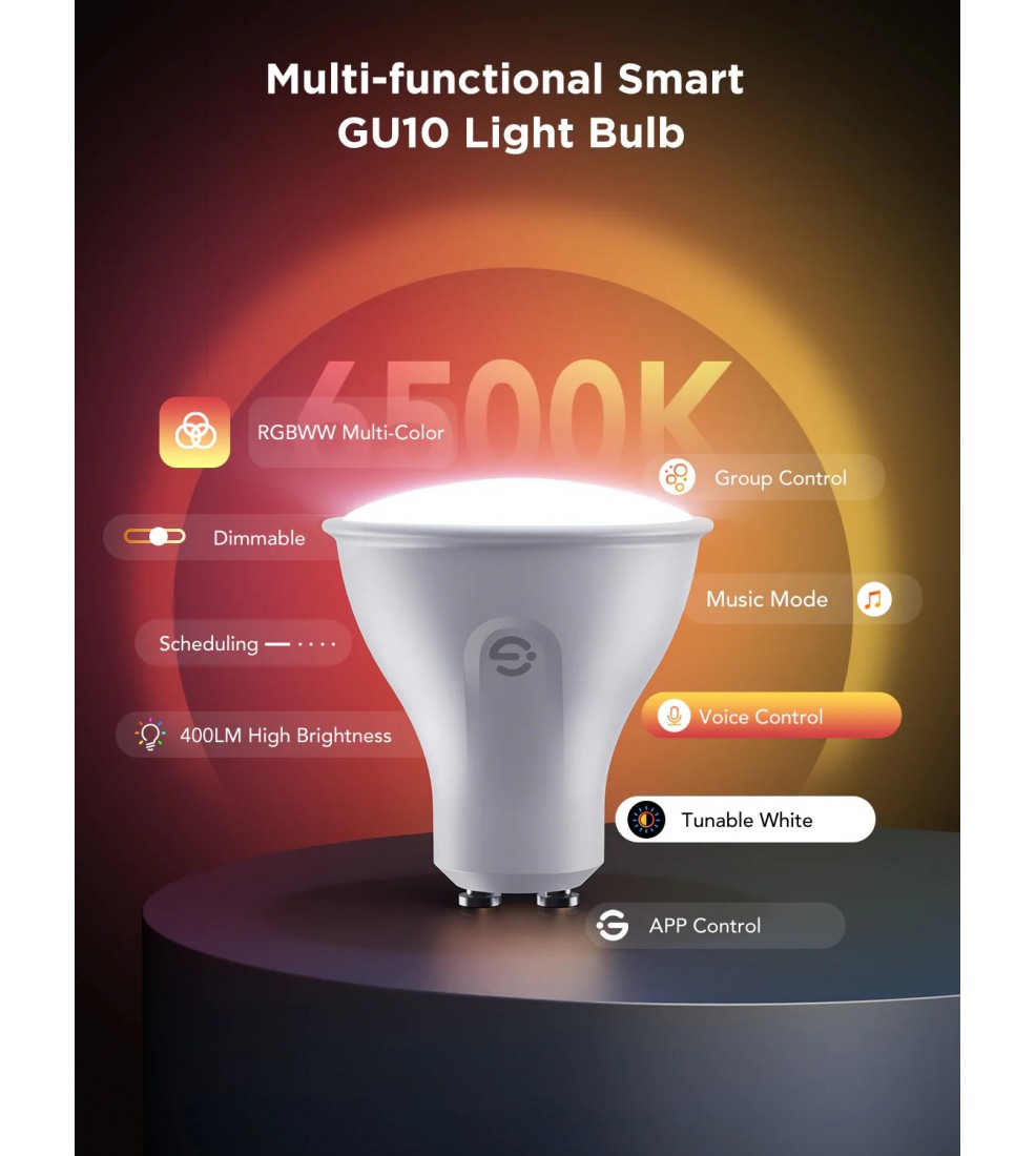 GOVEE RGBWW Smart LED Bulb GU10 400LM 2 Pack