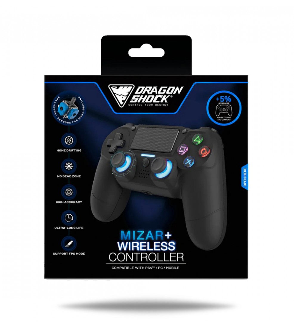 Dragonshcok Mizar+ BT Wireless Controller PS4/PC Black