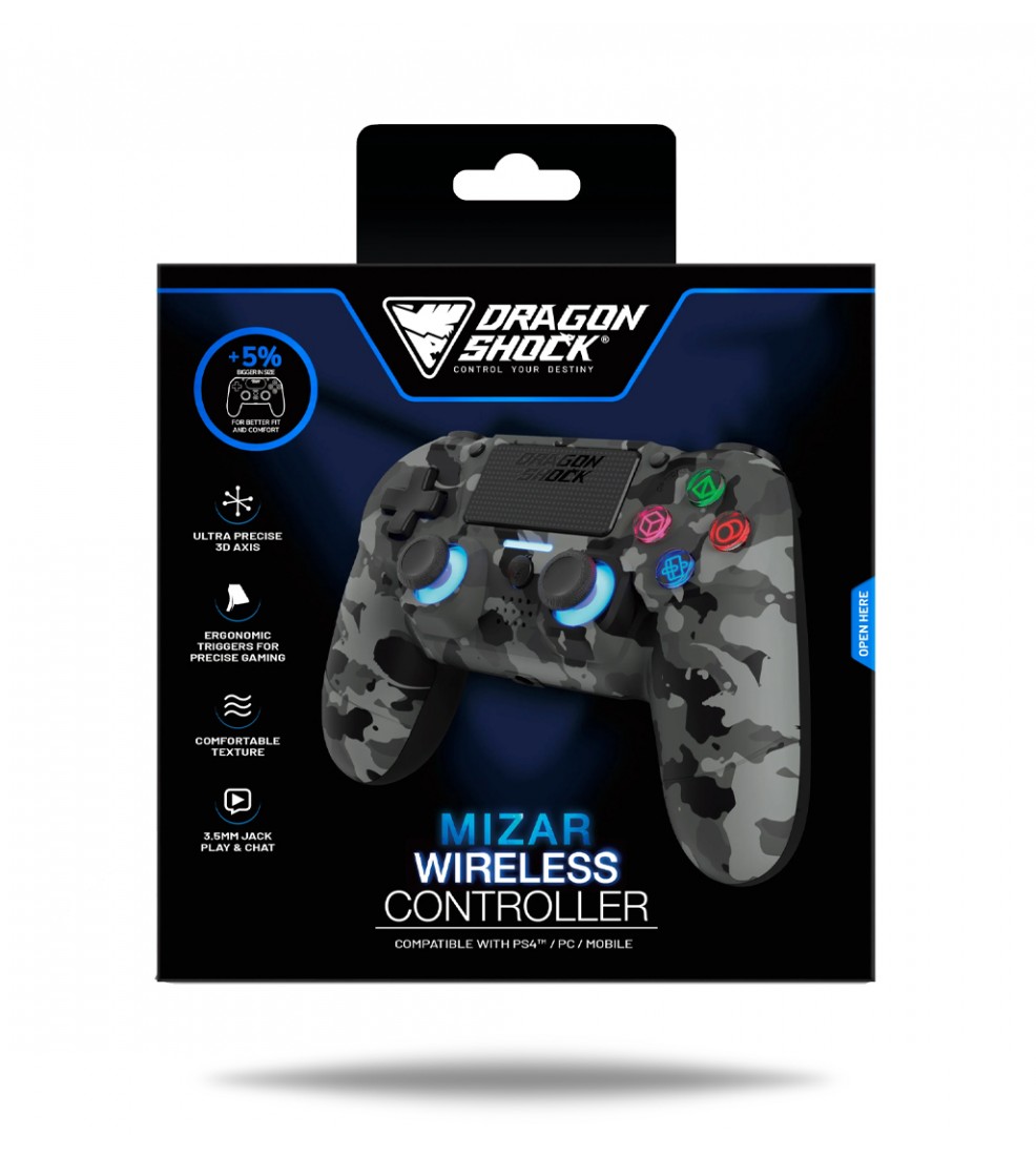 Dragonshcok Mizar+ BT Wireless Controller PS4/PC Camo Dragonshcok Mizar+ BT Wireless Controller PS4/PC Camo