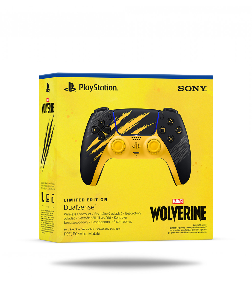 PS5 DualSense Wireless Controller Marvel's Wolverine Battle Yellow Limited Edition PS5 DualSense Wireless Controller Marvel's Wolverine Battle Yellow Limited Edition
