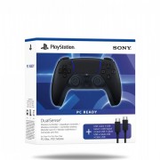 PS5 DualSense Wireless Controller Midnight Black + USB C kabel - PC READY