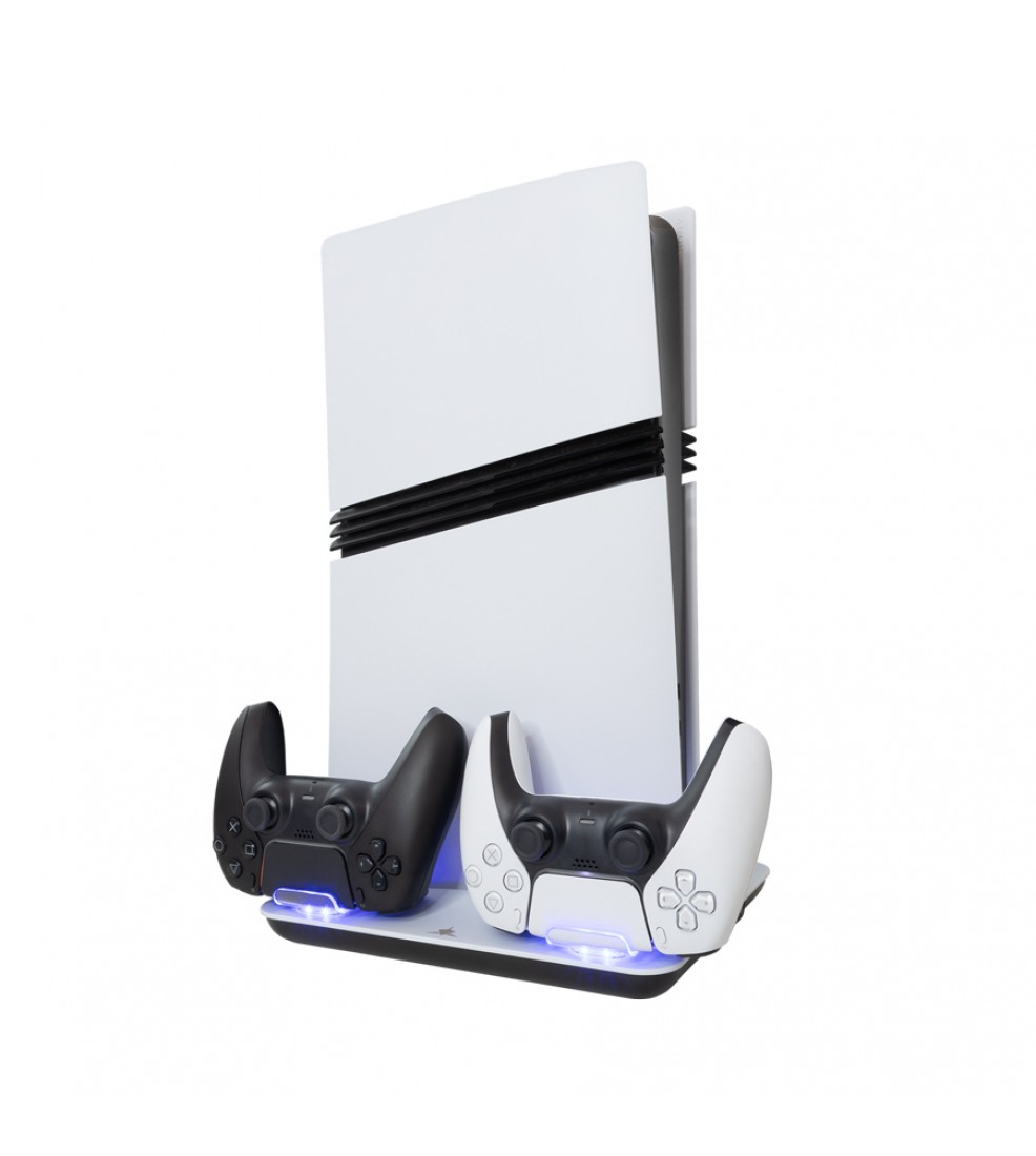 White Shark GUARD 2 stalak za PS5/PS5 Slim/PS5 PRO s punjačem za kontrolere i hlađenjem
