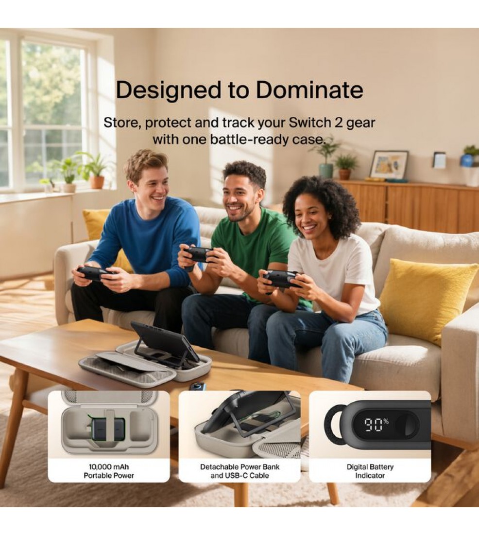 Belkin Charging Case for Nintendo Switch 2 + Power Bank 10.000mAh - Sand